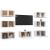 Dulapuri TV, 7 buc., alb, 30,5x30x60 cm, lemn prelucrat GartenMobel Dekor