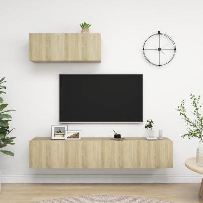 Dulapuri TV, 3 piese, stejar sonoma, lemn prelucrat GartenMobel Dekor