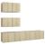 Set dulapuri TV, 4 piese, stejar sonoma, lemn prelucrat GartenMobel Dekor