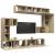 Set dulap TV, 8 piese, stejar sonoma, lemn prelucrat GartenMobel Dekor