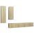 Set de dulapuri TV, 4 piese, stejar sonoma, lemn prelucrat GartenMobel Dekor