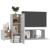 Set de dulapuri TV, 3 buc., gri beton, lemn prelucrat GartenMobel Dekor