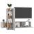 Set de dulapuri TV, 3 piese, gri beton, lemn prelucrat GartenMobel Dekor