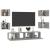 Set de dulapuri TV, 6 piese, gri beton, lemn prelucrat GartenMobel Dekor
