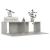 Set dulap TV, 6 piese, gri beton, lemn prelucrat GartenMobel Dekor