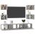 Set dulap TV, 6 piese, gri beton, lemn prelucrat GartenMobel Dekor