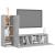 Set de dulapuri TV, 3 piese, gri beton, lemn prelucrat GartenMobel Dekor