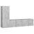 Set de dulapuri TV, 3 piese, gri beton, lemn prelucrat GartenMobel Dekor
