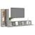 Set de dulapuri TV, 3 buc., gri beton, lemn prelucrat GartenMobel Dekor