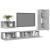 Set de dulapuri TV, 4 buc., gri beton, lemn prelucrat GartenMobel Dekor