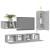 Set de dulapuri TV, 4 piese, gri beton, lemn prelucrat GartenMobel Dekor