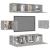 Set de dulapuri TV, 6 piese, gri beton, lemn prelucrat GartenMobel Dekor