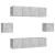 Set de dulapuri TV, 6 piese, gri beton, lemn prelucrat GartenMobel Dekor