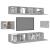 Set de dulapuri TV, 6 piese, gri beton, lemn prelucrat GartenMobel Dekor