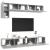 Set de dulapuri TV, 5 piese, gri beton, lemn prelucrat GartenMobel Dekor