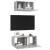 Set de dulapuri TV, 2 piese, gri beton, lemn prelucrat GartenMobel Dekor