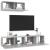 Set de dulapuri TV, 3 piese, gri beton, lemn prelucrat GartenMobel Dekor