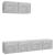 Set de dulapuri TV, 3 piese, gri beton, lemn prelucrat GartenMobel Dekor
