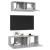 Set de dulapuri TV, 2 piese, gri beton, lemn prelucrat GartenMobel Dekor