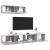 Set de dulapuri TV, 3 piese, gri beton, lemn prelucrat GartenMobel Dekor