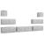 Set de dulap TV, 7 piese, gri beton, lemn prelucrat GartenMobel Dekor