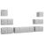 Set de dulapuri TV, 8 piese, gri beton, lemn prelucrat GartenMobel Dekor