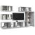 Set de dulapuri TV, 6 piese, gri beton, lemn prelucrat GartenMobel Dekor