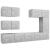 Set de dulapuri TV, 6 piese, gri beton, lemn prelucrat GartenMobel Dekor