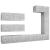 Set de dulapuri TV, 7 piese, gri beton, lemn prelucrat GartenMobel Dekor