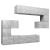 Set de dulapuri TV, 8 piese, gri beton, lemn prelucrat GartenMobel Dekor
