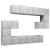 Set de dulapuri TV, 10 piese, gri beton, lemn prelucrat GartenMobel Dekor
