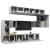 Set de dulapuri TV, 10 piese, gri beton, lemn prelucrat GartenMobel Dekor