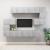 Set de dulapuri TV, 10 piese, gri beton, lemn prelucrat GartenMobel Dekor