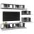 Set de dulapuri TV, 6 piese, gri beton, lemn prelucrat GartenMobel Dekor