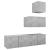 Set de dulapuri TV, 4 piese, gri beton, lemn prelucrat GartenMobel Dekor