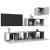 Set de dulapuri TV, 4 piese, gri beton, lemn prelucrat GartenMobel Dekor