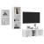 Set de dulapuri TV, 3 piese, alb, lemn prelucrat GartenMobel Dekor