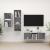 Set de dulapuri TV, 3 piese, gri beton, lemn prelucrat GartenMobel Dekor