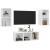 Set de dulapuri TV, 3 piese, alb, lemn prelucrat GartenMobel Dekor