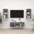 Set dulap TV, 3 piese, gri beton, lemn prelucrat GartenMobel Dekor