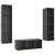 Set de dulapuri TV, 3 piese, gri extralucios, lemn prelucrat GartenMobel Dekor