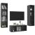 Set de dulapuri TV, 3 piese, gri extralucios, lemn prelucrat GartenMobel Dekor