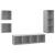 Set de dulapuri TV, 4 piese, gri beton, lemn prelucrat GartenMobel Dekor