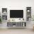 Set de dulapuri TV, 4 piese, gri beton, lemn prelucrat GartenMobel Dekor