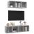 Set de dulapuri TV, 2 piese, gri beton, lemn prelucrat GartenMobel Dekor