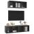 Set de dulapuri TV, 2 piese, gri extralucios, lemn prelucrat GartenMobel Dekor
