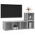 Set de dulapuri TV, 2 piese, gri beton, lemn prelucrat GartenMobel Dekor