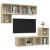 Set de dulapuri TV, 4 piese, stejar sonoma, lemn prelucrat GartenMobel Dekor