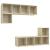 Set de dulapuri TV, 4 piese, stejar sonoma, lemn prelucrat GartenMobel Dekor