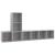 Set de dulapuri TV, 3 piese, gri beton, lemn prelucrat GartenMobel Dekor